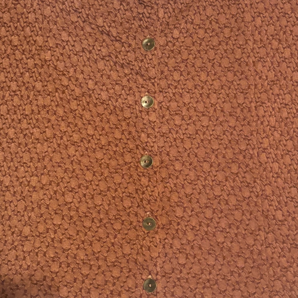 O'Neill Rust Textured Square-Neck Button Crop Top… - image 8